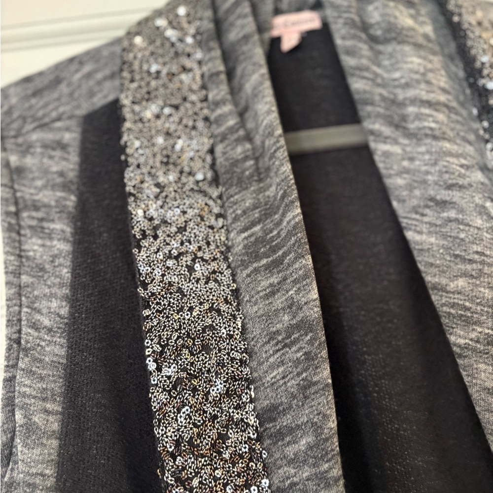 Juicy Couture Gray and Black Sequin Vest - Picture 2 of 3